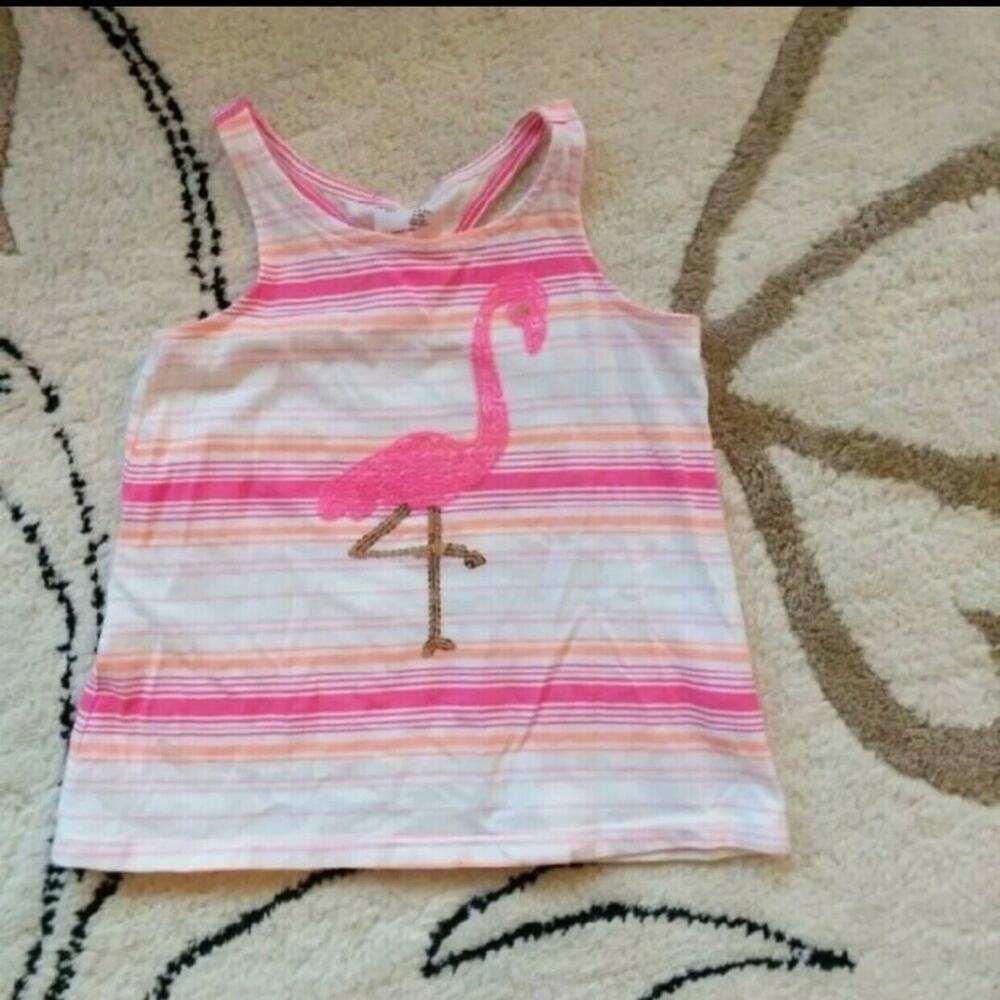 GAP Factory Pink Flamingo Striped Racerback Tank Top XS
